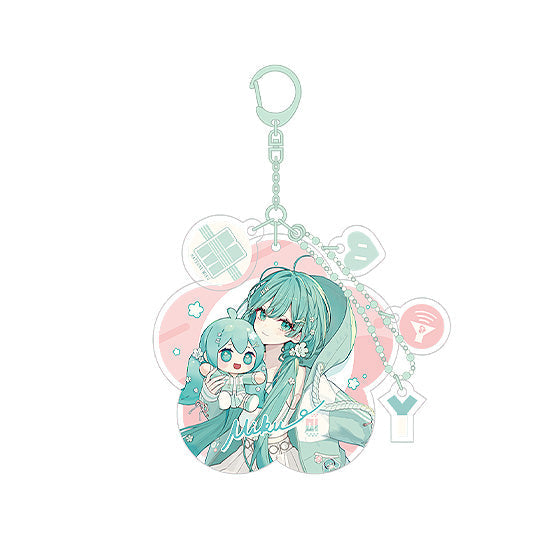 Hatsune Miku - Miku Hug Series Acrylic Keychain: Flower Ver.
