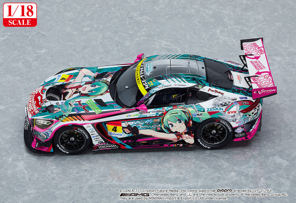 Good Smile Racing - 1/18th Scale Good Smile Hatsune Miku AMG 2020 SUPER GT Okayama Test Ver.