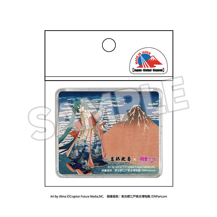Katsushika Hokusai x Hatsune Miku - 3D Magnet: Thirty-six Views of Mount Fuji The Great Wave off Kanagawa/Fine Wind, Clear Morning