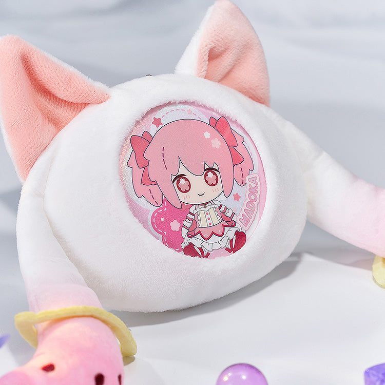 Puella Magi Madoka Magica the Movie -Rebellion- Fluffy Keychain Pinback Button Case