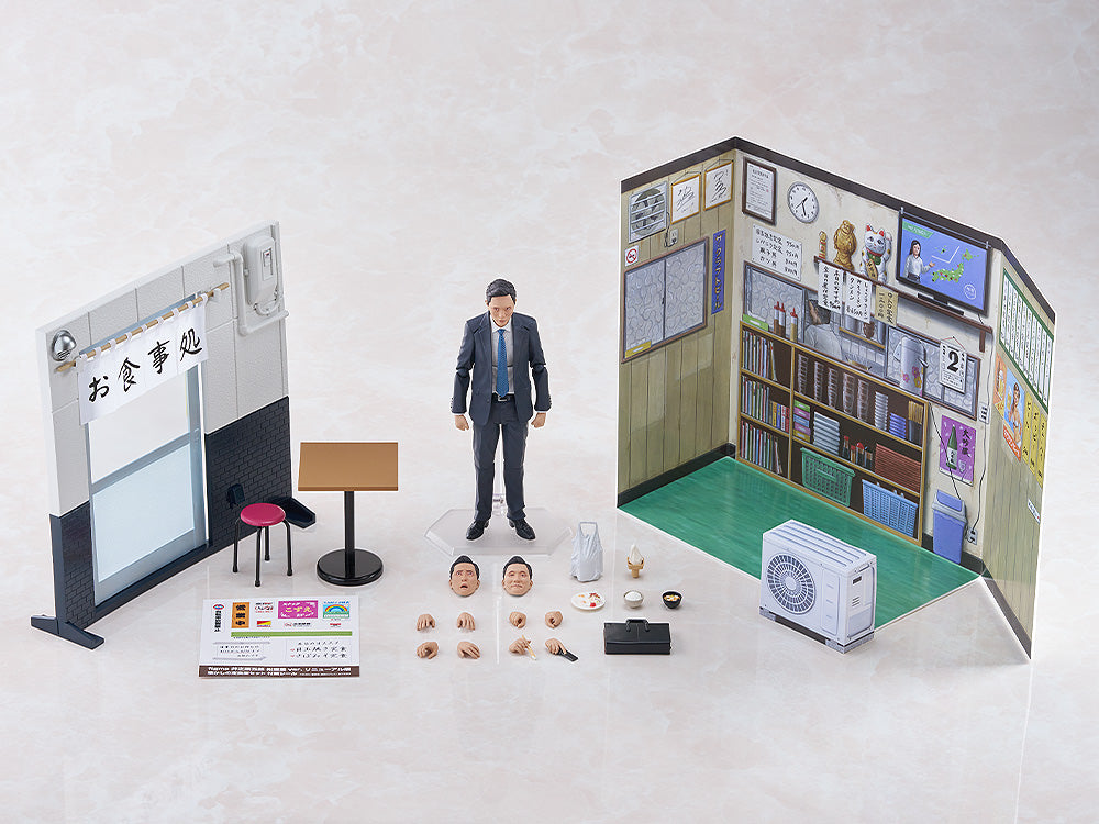 Solitary Gourmet - figma Goro Inogashira: Yutaka Matsushige ver. Renewal Edition Figure - Nostalgic Teishoku Restaurant Set